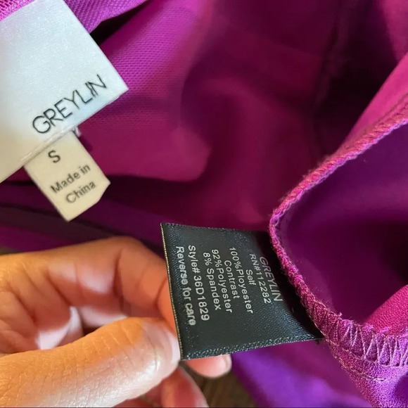 Greylin Melina Peplum Dress in Orchid - Picture 10 of 15